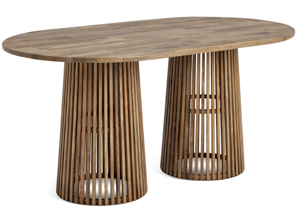 Habitat Jericho Solid Wood 6 Seater Dining Table - Natural