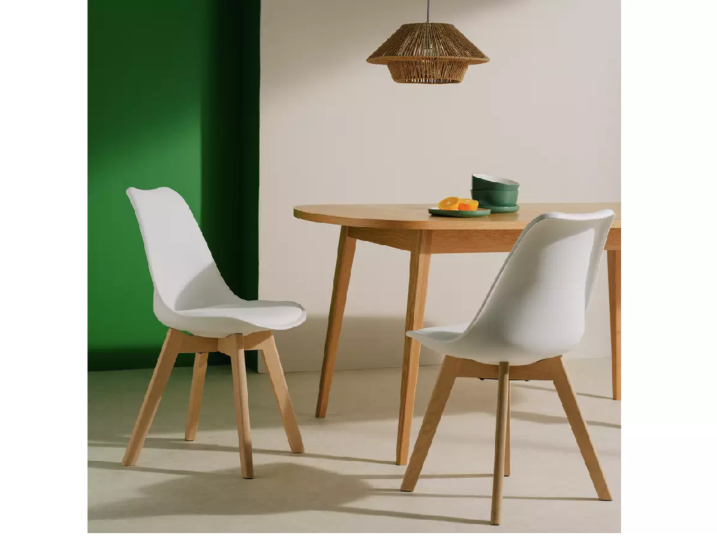 Habitat Jerry Pair of Dining Chair - White