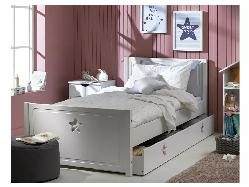 Habitat Stars Single Bed Frame With Drawer - White