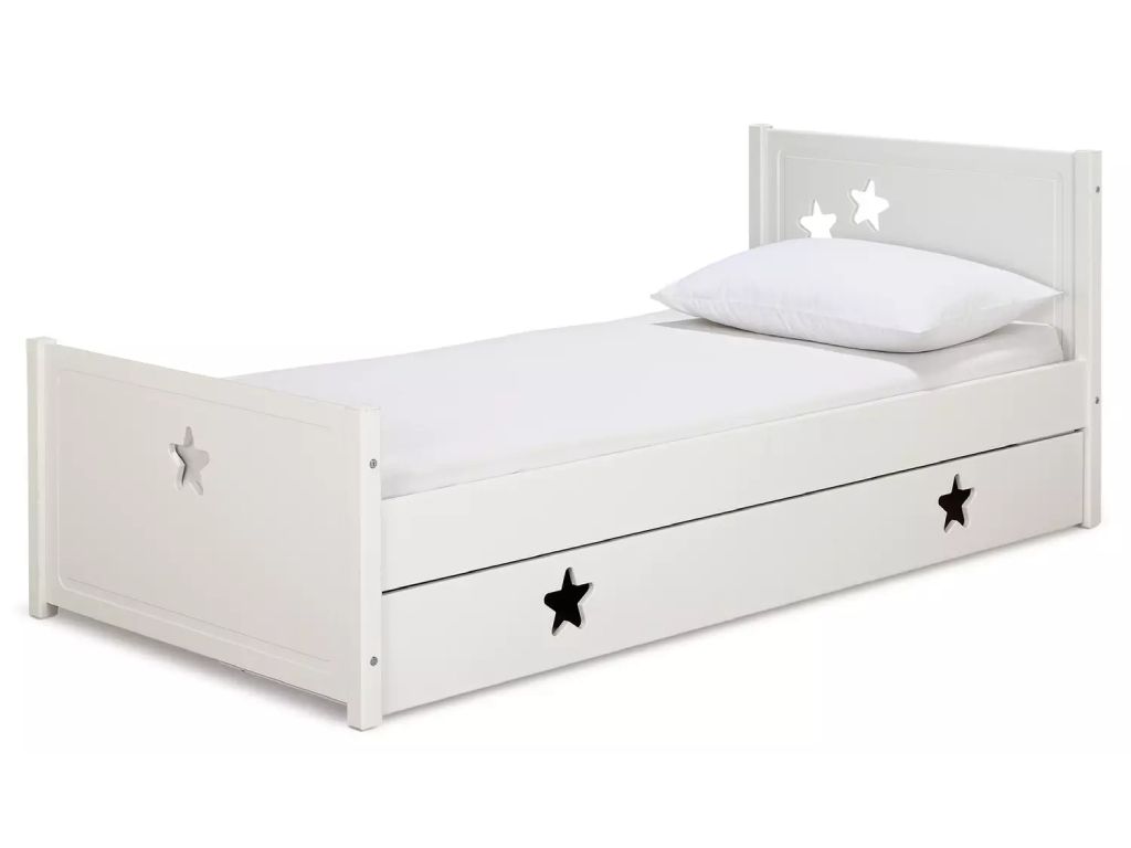 Habitat Stars Single Bed Frame With Drawer - White