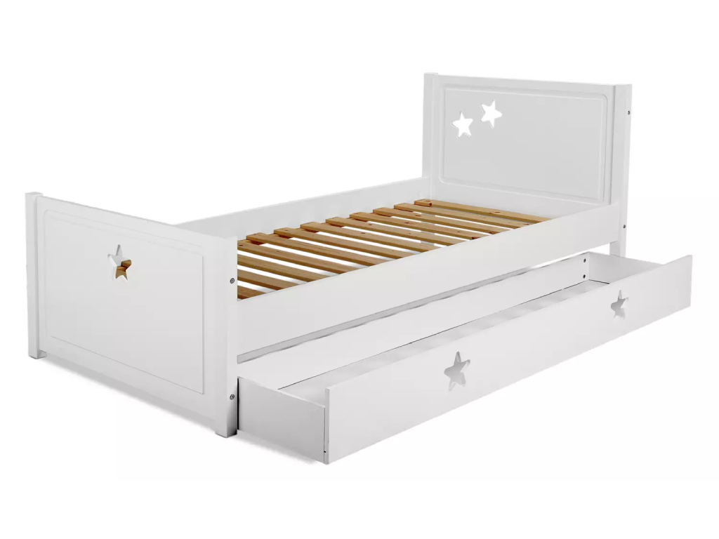 Habitat Stars Single Bed Frame With Drawer - White