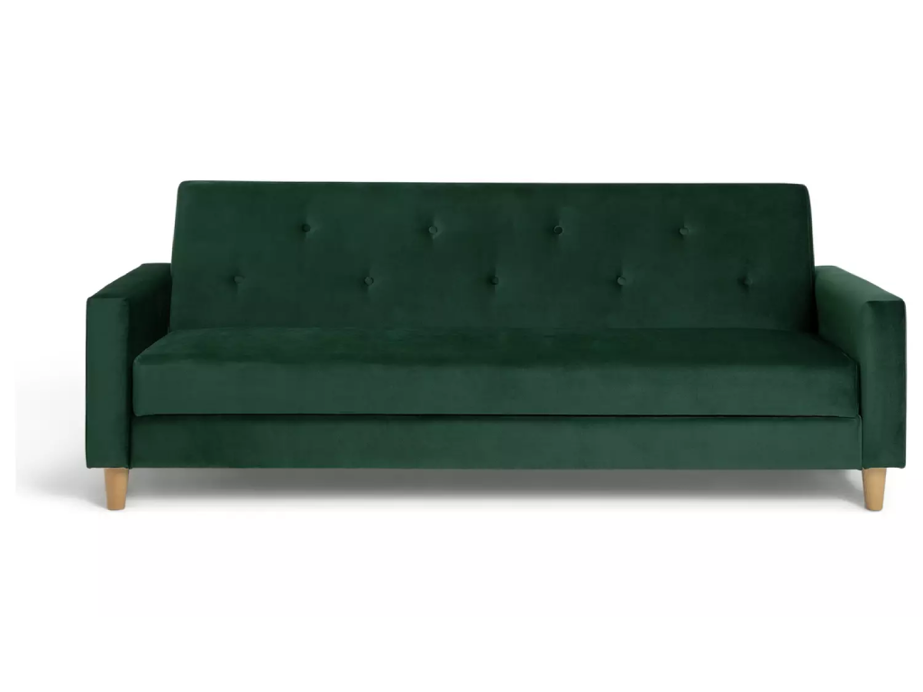 Habitat Brooks Fabric 3 Seater Clic Clac Sofa Bed - Green