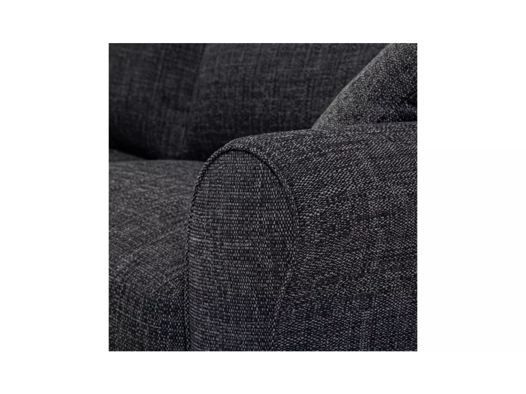 Lisbon Fabric 4 Seater Sofa - Charcoal