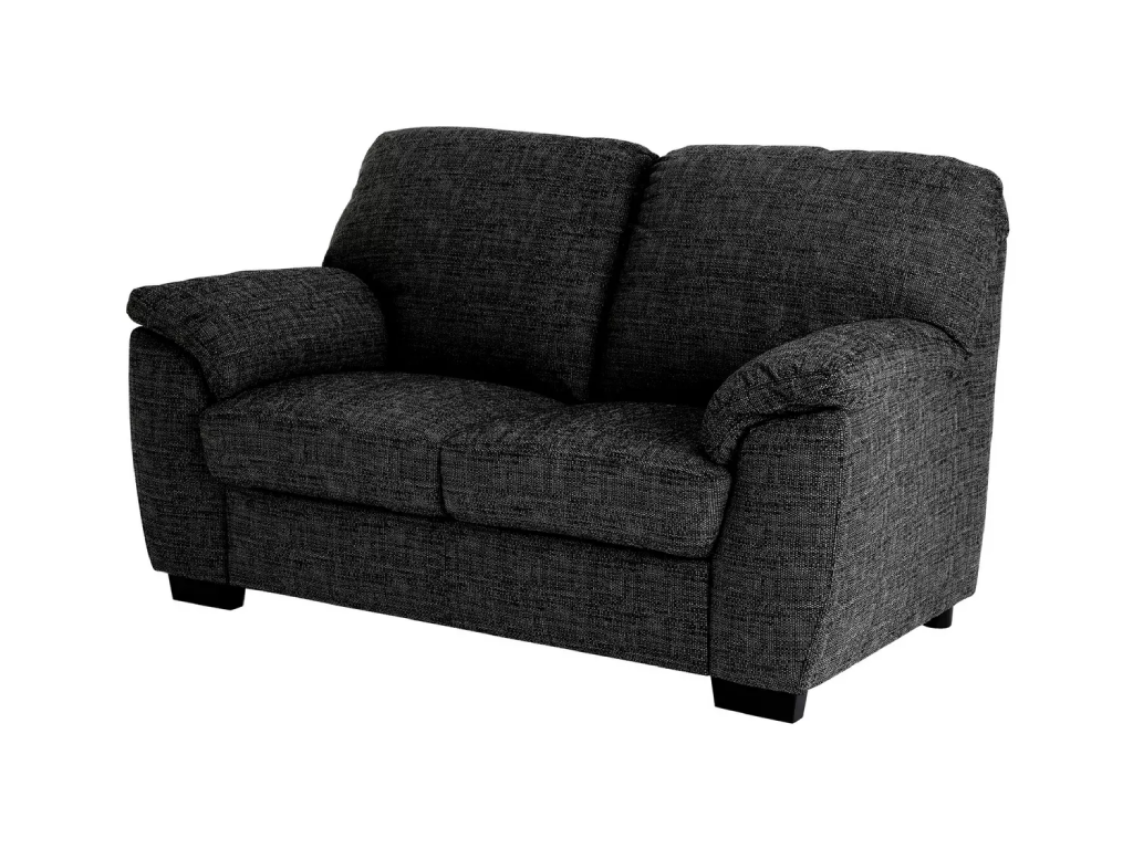 Milano Fabric 2 Seater Sofa - Charcoal