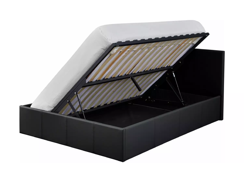 Lavendon Small Double Side Open Ottoman Bed-Black