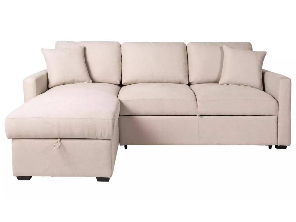 Habitat Reagan LH Storage Corner Chaise Sofa Bed - Natural