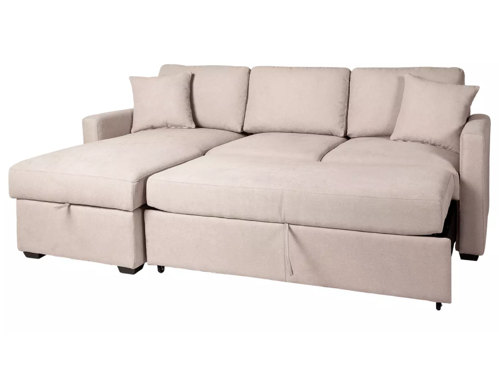 Habitat Reagan LH Storage Corner Chaise Sofa Bed - Natural