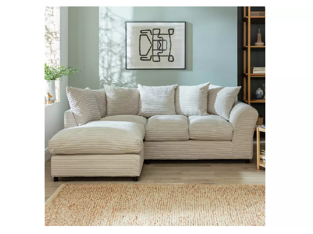 Harry Small Left Hand Corner Chaise Sofa - Stone