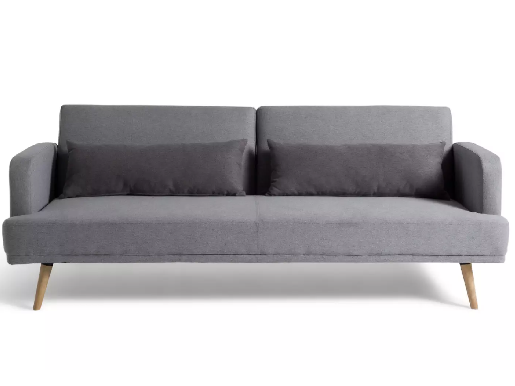 Andy Fabric 3 Seater Clic Clac Sofa Bed - Grey