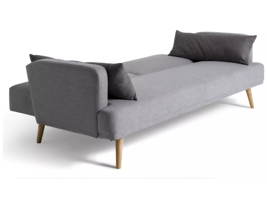Andy Fabric 3 Seater Clic Clac Sofa Bed - Grey