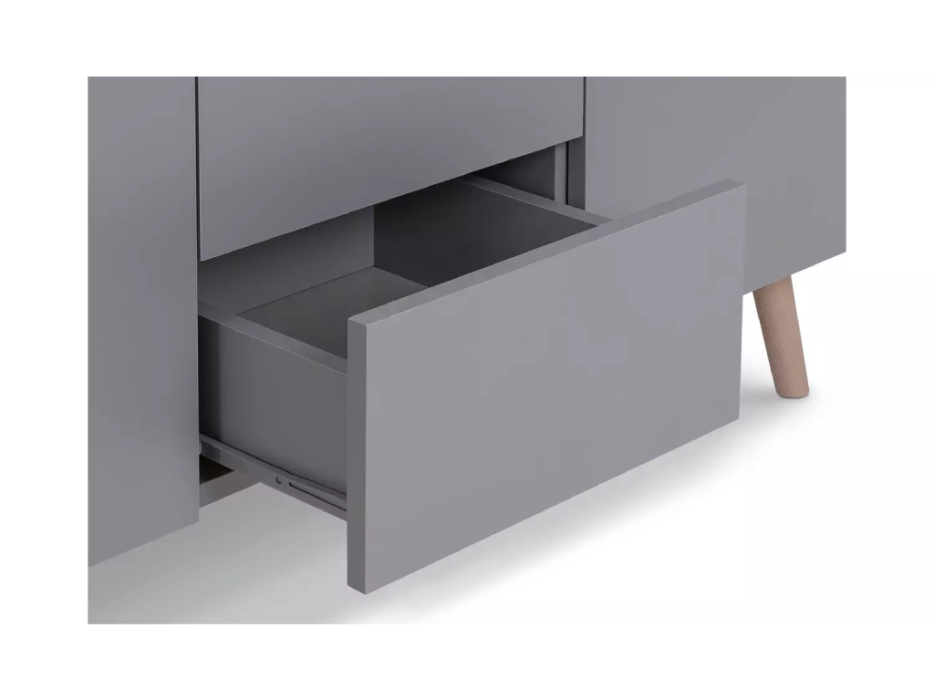 Habitat Skandi 2 Door 3 Drawer Sideboard - Grey Two Tone
