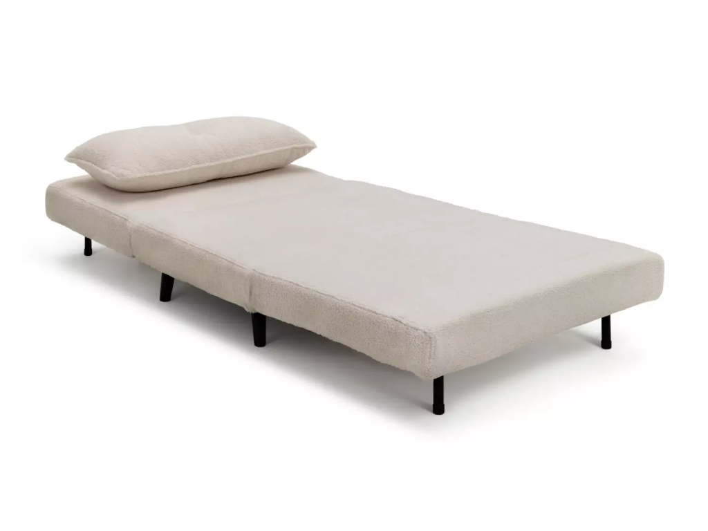 Habitat Roma Single boucle Chairbed - Cream