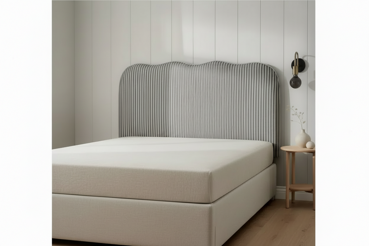 Habitat Onda Linen Double Headboard - Beige