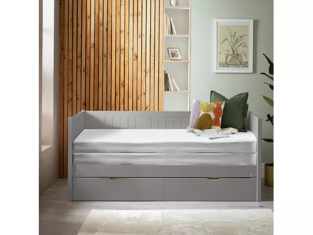 Habitat Axel Trundle Day Bed with 1 Drawer - Grey