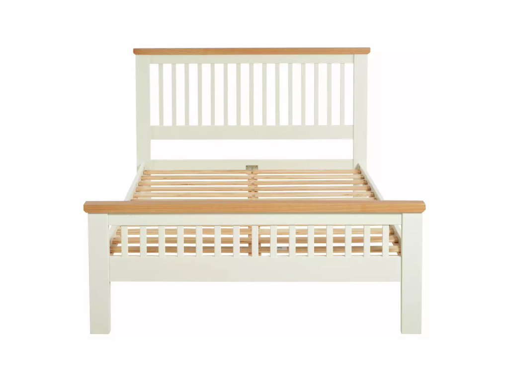 Aubrey Superking Wooden Bed Frame - Two Tone