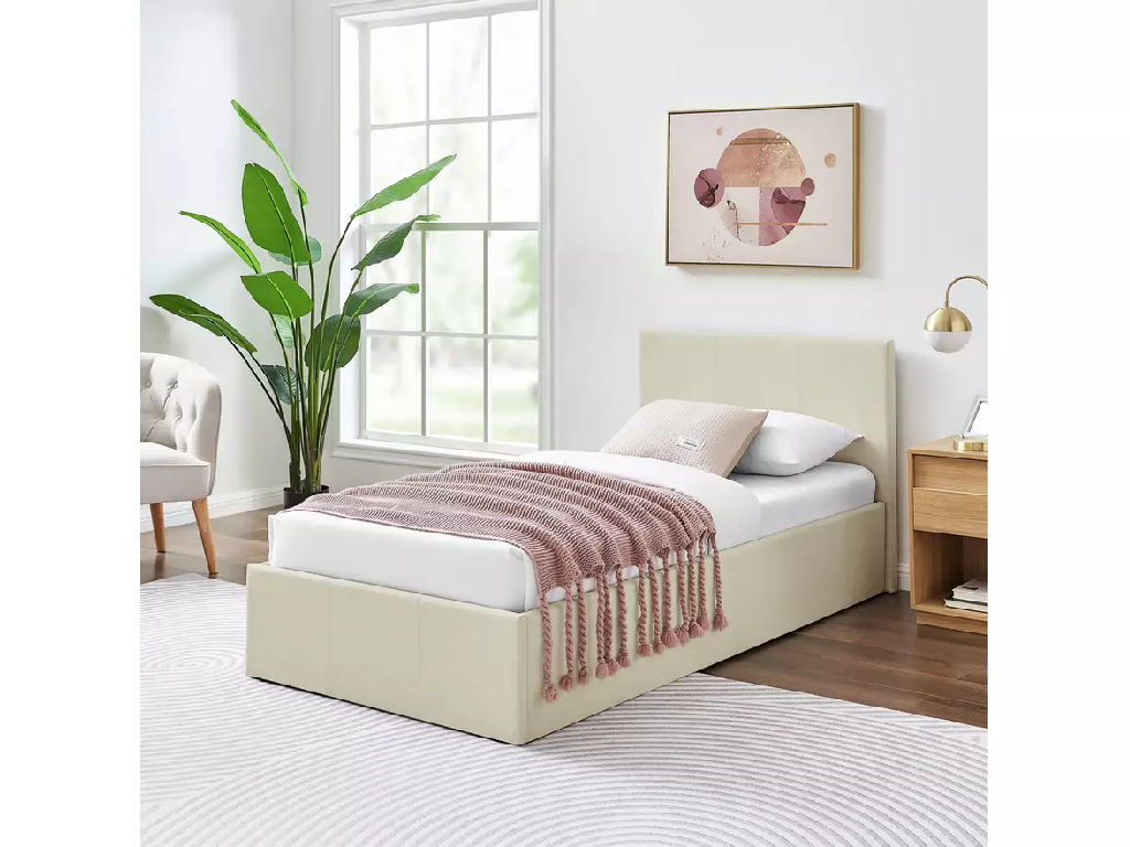 Heathdon Single End Lift Ottoman Bed - Natural