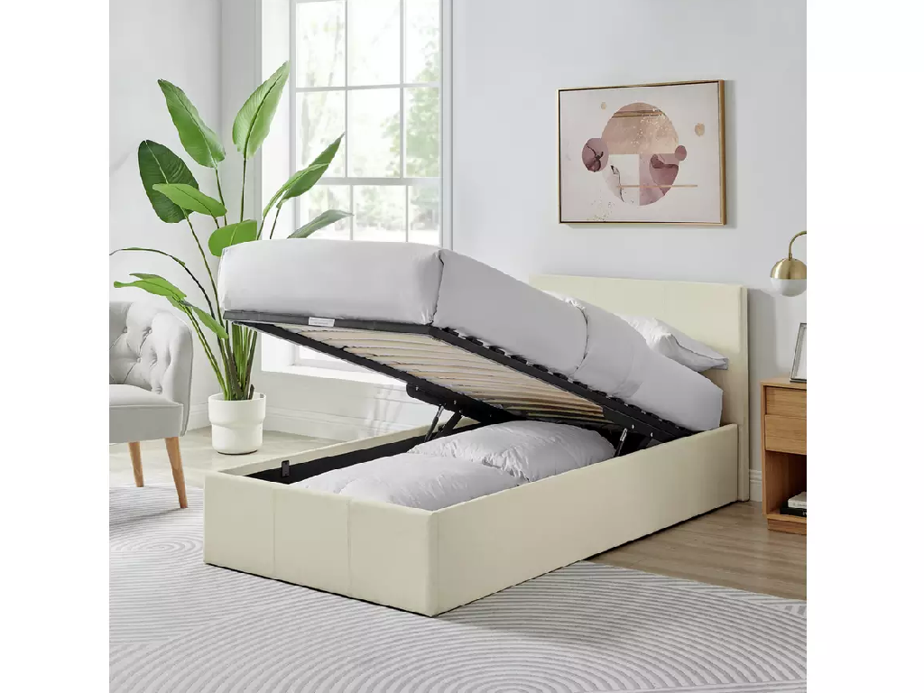 Heathdon Single End Lift Ottoman Bed - Natural