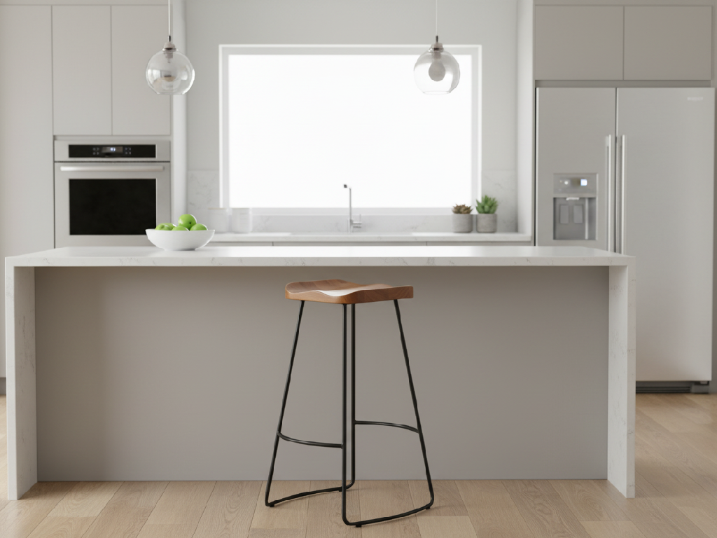 Arte Metal Bar Stool - Oak