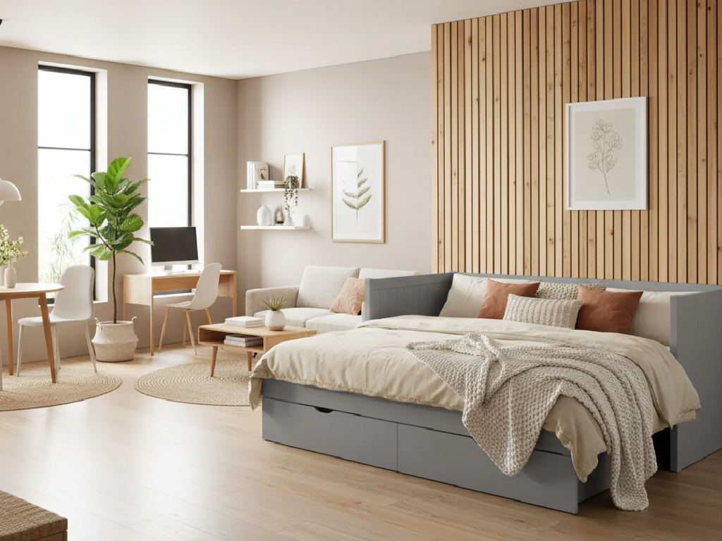 Habitat Axel Trundle Day Bed with 1 Drawer - Grey