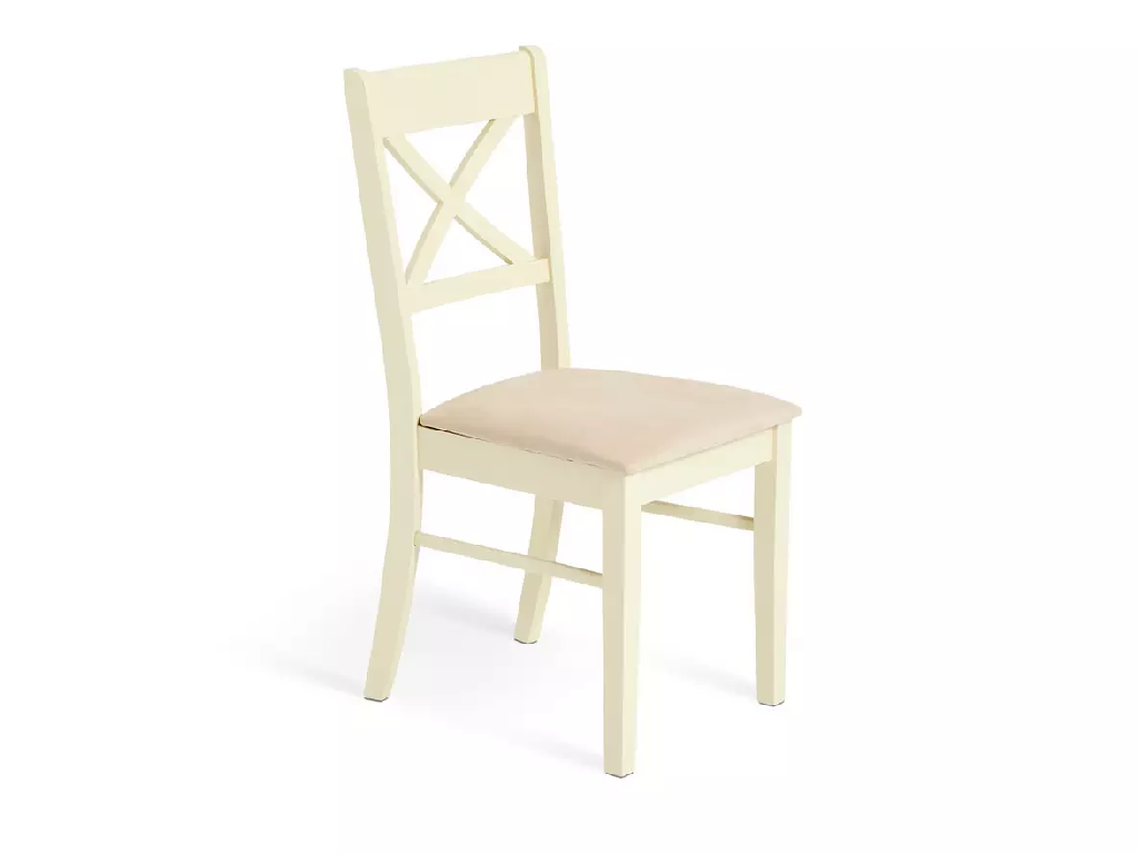 Chicago Pair Of Cross Back Chairs - Cream