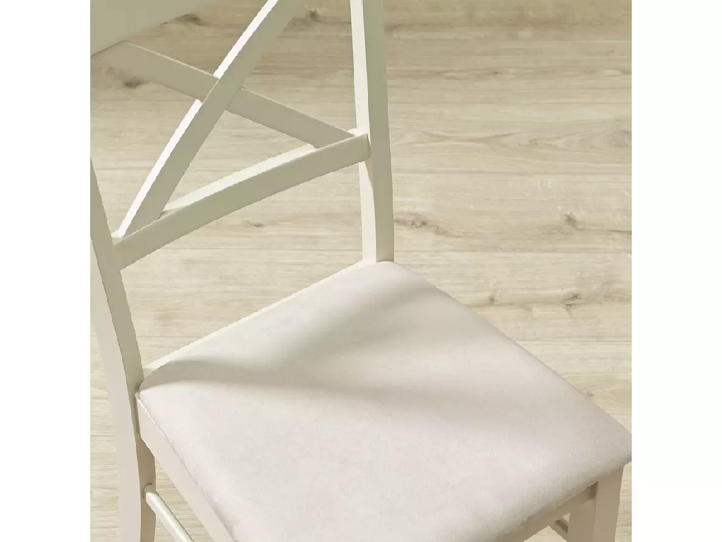 Chicago Pair Of Cross Back Chairs - Cream