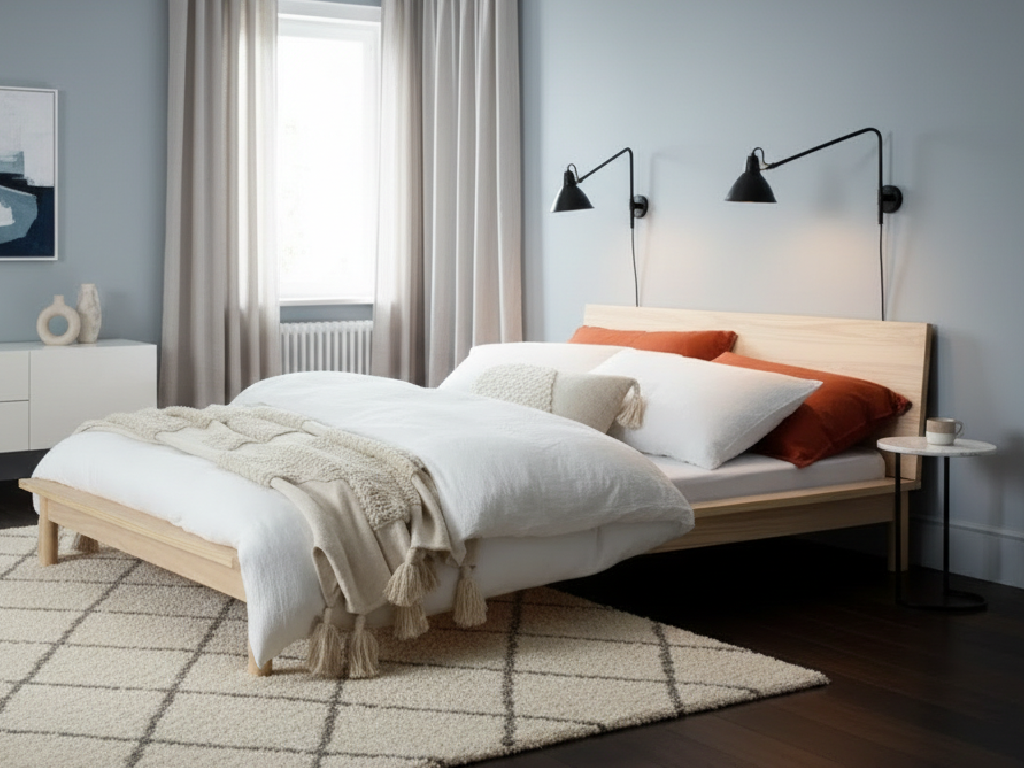 Akio Double Wooden Platform Bed Frame - Natural