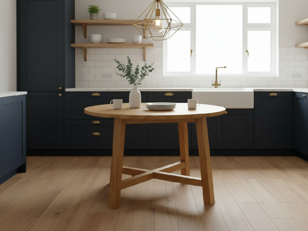 Habitat Trieste Round 4 Seater Dining Table Only - Oak