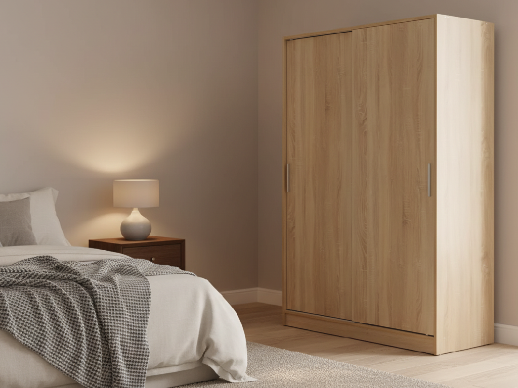 Nova 2 Door Sliding Wardrobe - Oak