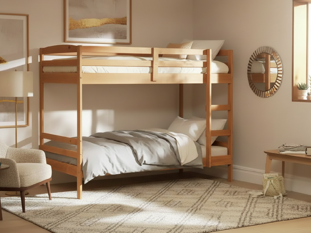 Josie Single Bunk Bed Frame - Pine