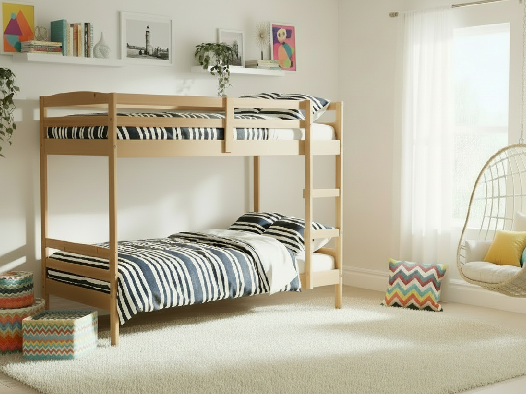 Josie Single Bunk Bed Frame - Pine