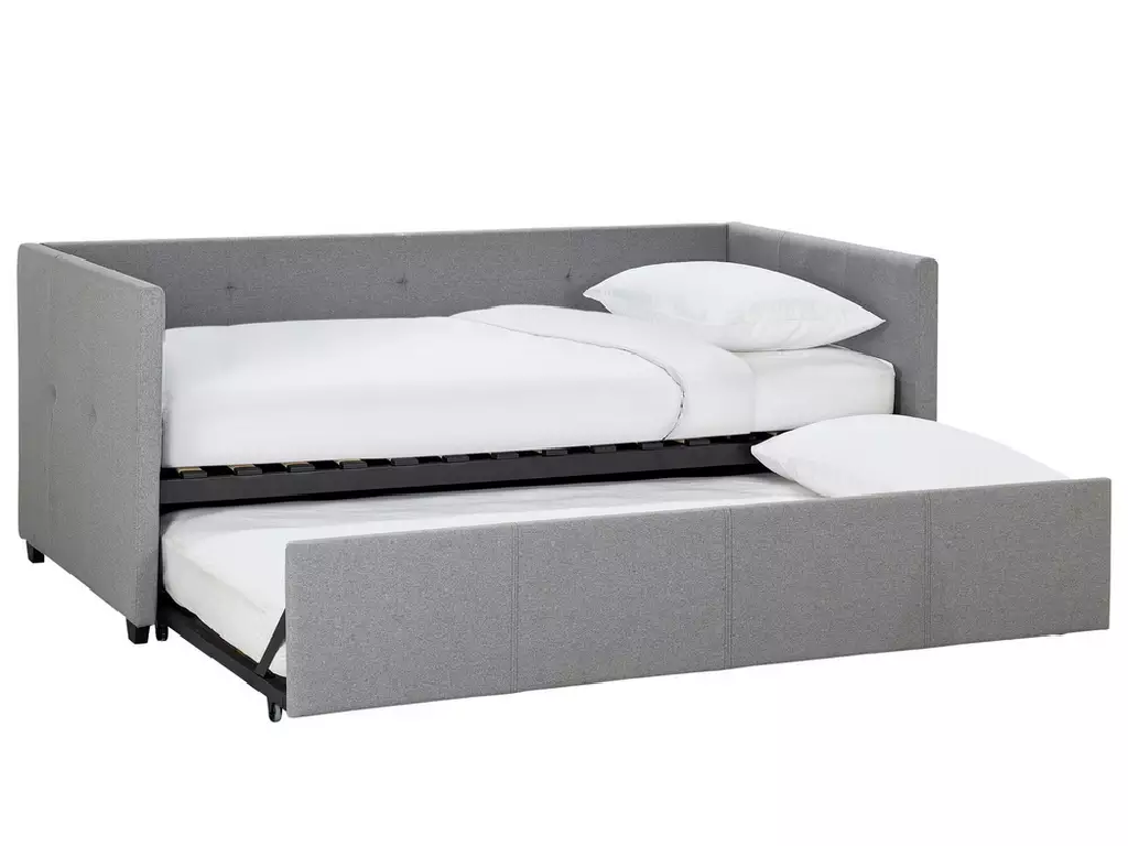 Tamara Fabric Day Bed with Trundle - Grey