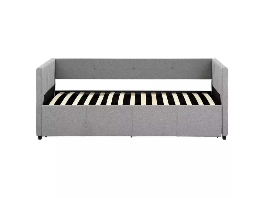 Tamara Fabric Day Bed with Trundle - Grey