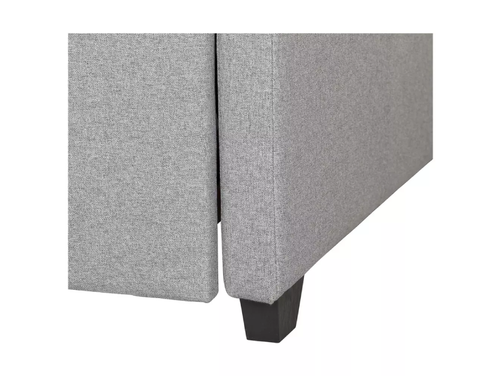Tamara Fabric Day Bed with Trundle - Grey