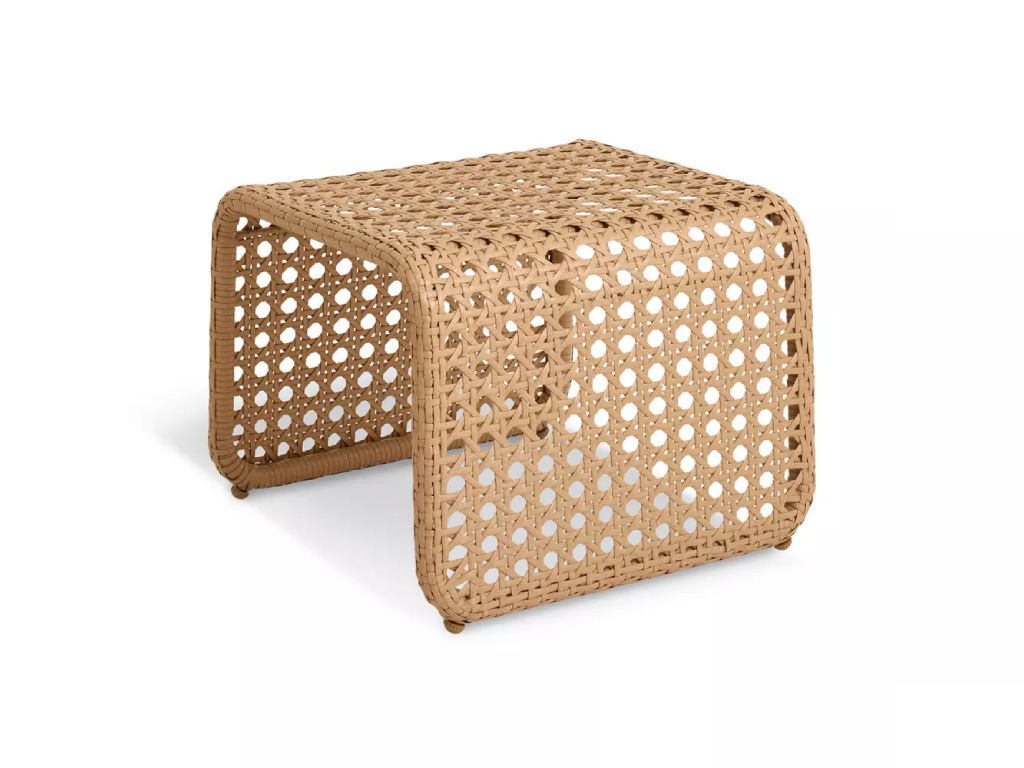 Habitat Global Accent Chair and Footstool - Natural