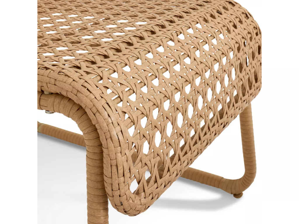 Habitat Global Accent Chair and Footstool - Natural