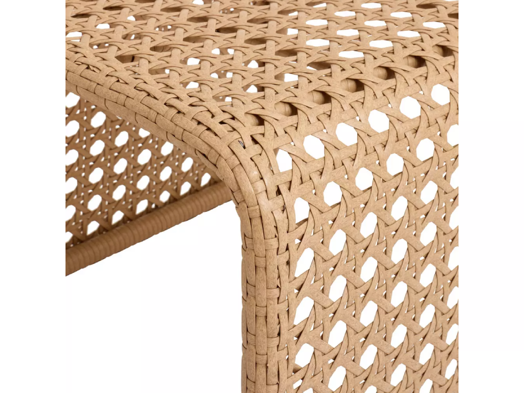 Habitat Global Accent Chair and Footstool - Natural