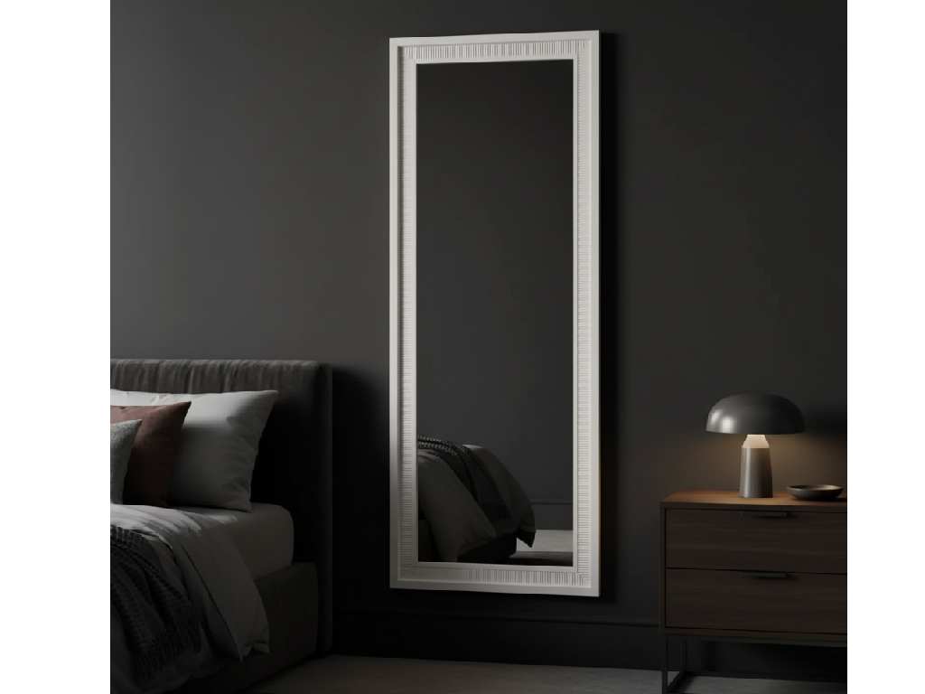 Full Length Wall Mirror - 150x60cm - White