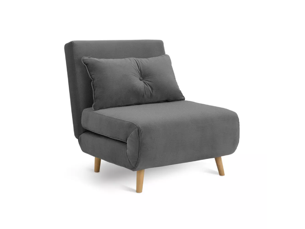 Habitat Roma Single Compact Fabric Chairbed - Grey