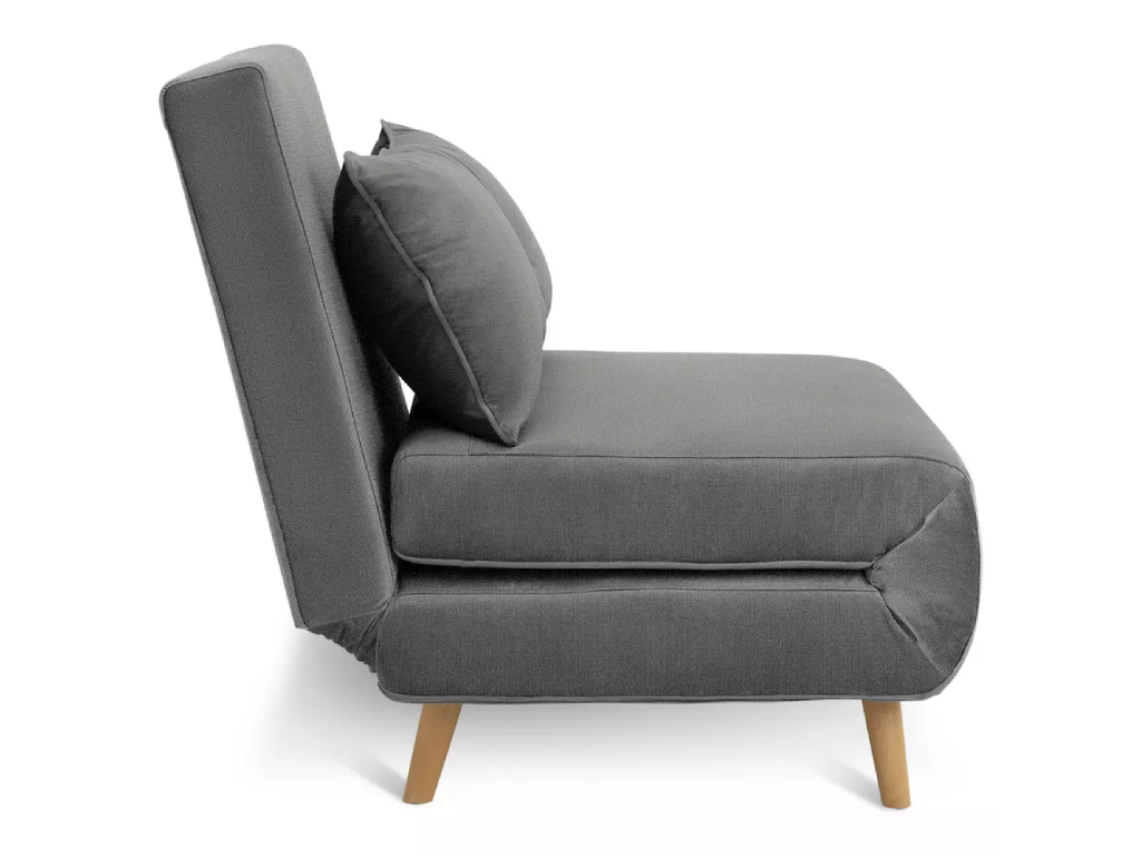 Habitat Roma Single Compact Fabric Chairbed - Grey