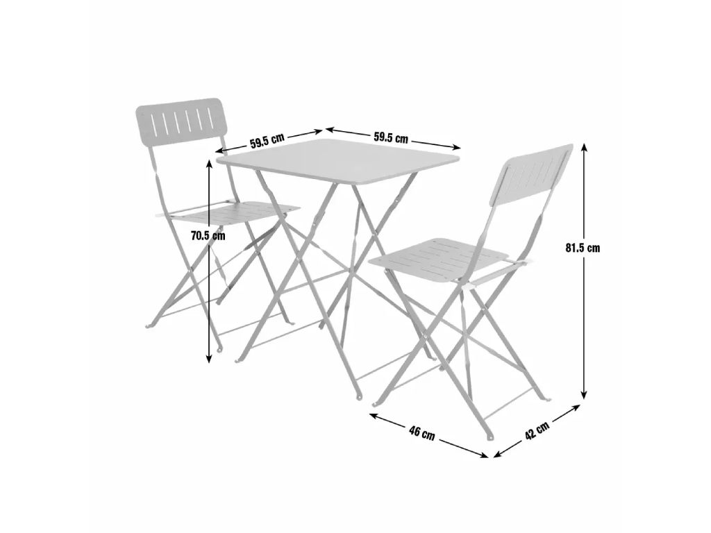 Habitat Eden 2 Seater Metal Bistro Set