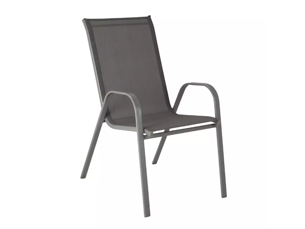 Sicily 4 Seater Metal Patio Set Inc Parasol - Grey