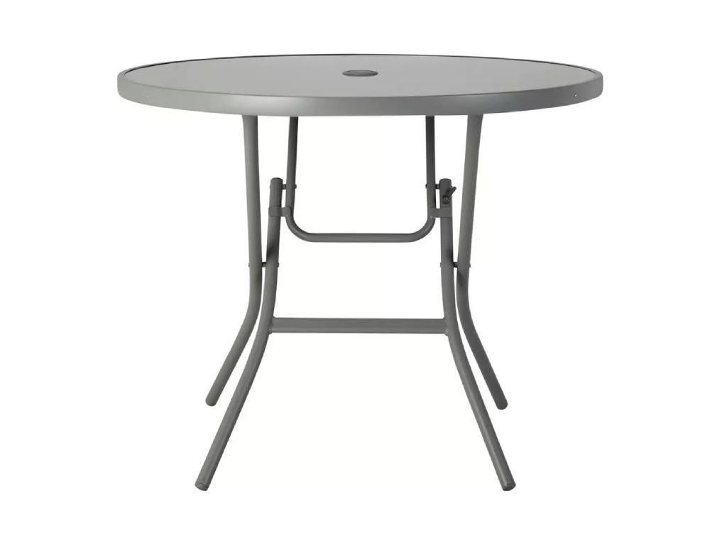 Sicily 4 Seater Metal Patio Set Inc Parasol - Grey