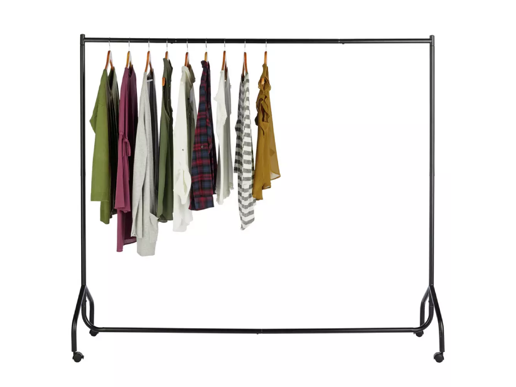 Heavy Duty 6 feet Wide Clothes Rail - Black