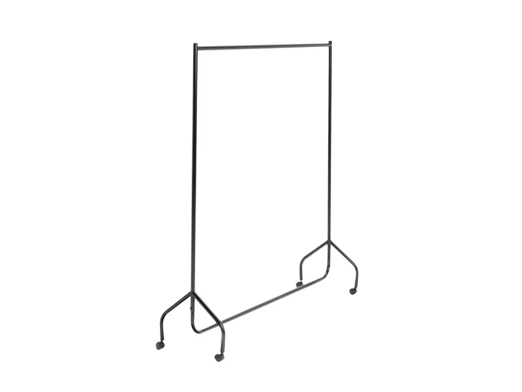 Heavy Duty Single 5 Feet Clothes Rail - Black