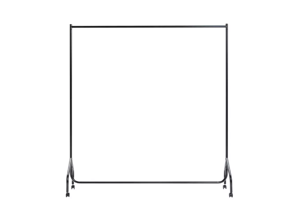 Heavy Duty Single 5 Feet Clothes Rail - Black