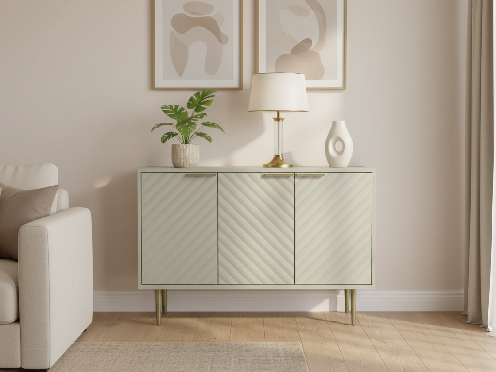 Habitat Oti 3 Door Sideboard - Warm Grey