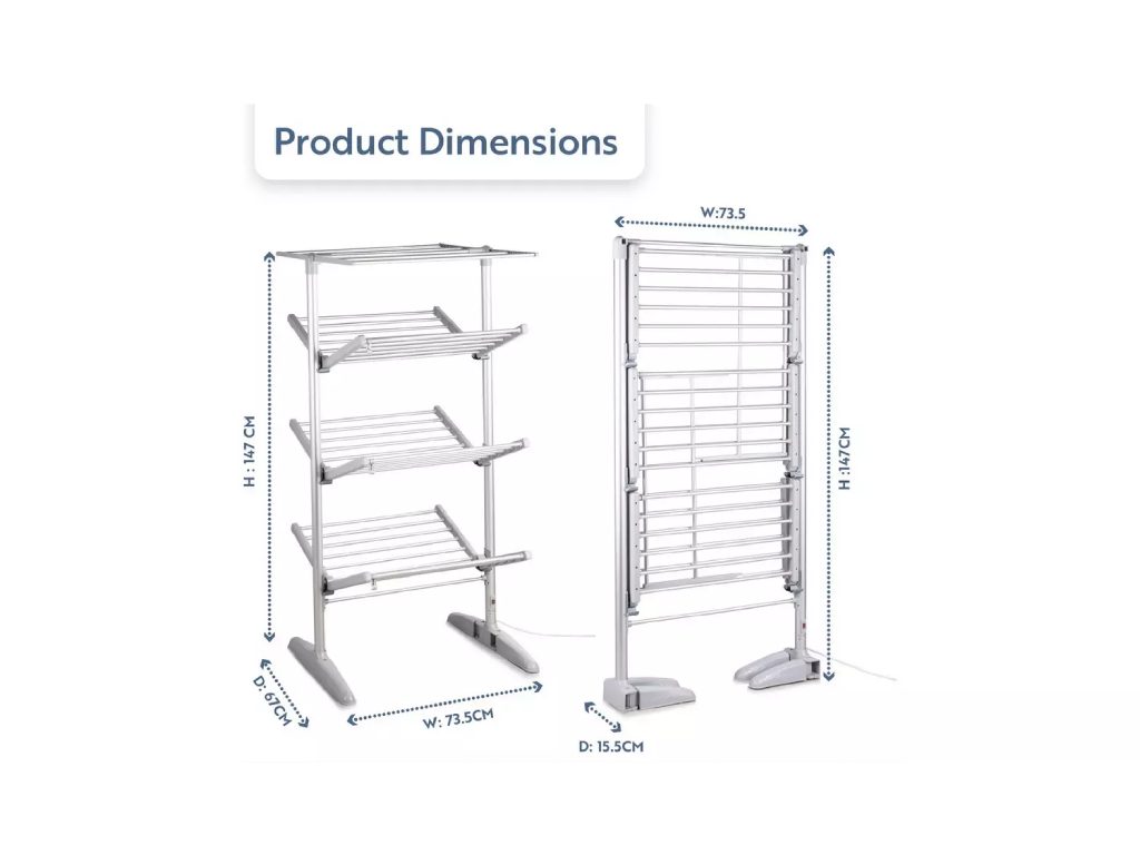 Minky Sure Dri 23m 4 Tier Heated Clothes Airer with Cover