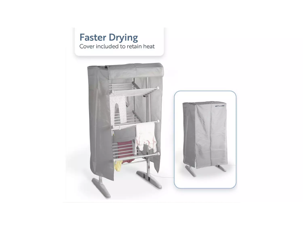 Minky Sure Dri 23m 4 Tier Heated Clothes Airer with Cover