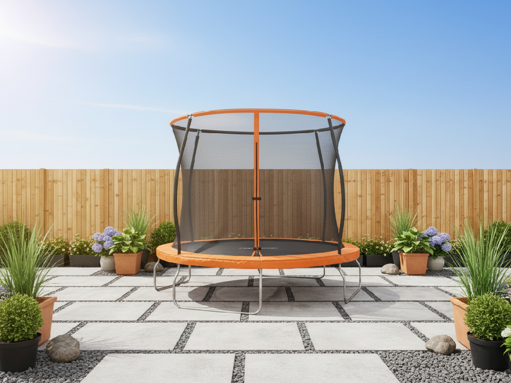 Sportspower Sport-Pro 8ft Trampoline With Folding Enclosure