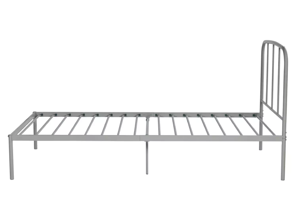 Freja Single Metal Bed Frame - Silver